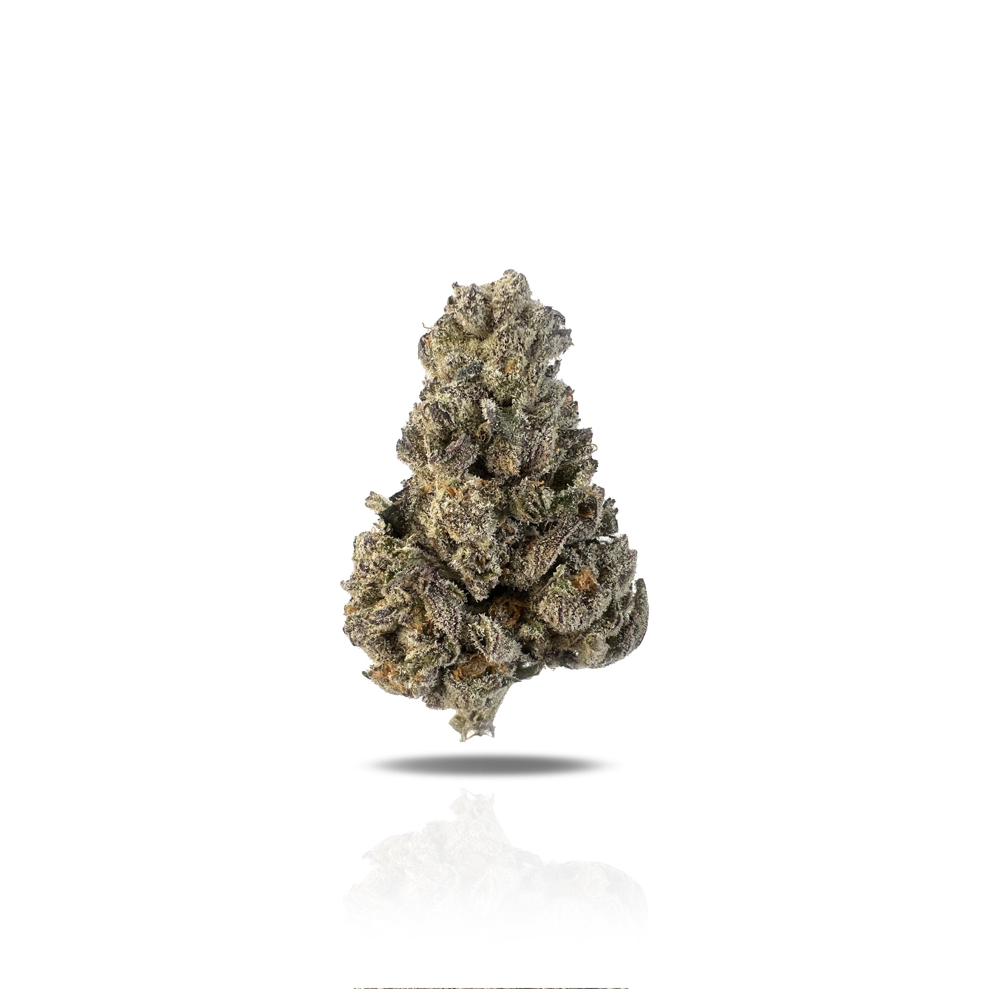 PUFFY MJ Mints is a potent indica-dominant hybrid THCa strain born from the cross of Bubba Kush and Animal Mints. It features a sweet, skunky flavor with a sharp minty finish that leaves a refreshing aftertaste. The aroma is earthy and herbal, accented by spicy and refreshing mint notes. Visually, the buds are dense yet slightly airy, oversized, and rounded displaying a deep forest green hue with golden undertones, super-thin orange pistils, and a frosty layer of golden-amber crystal trichomes. Consumers of